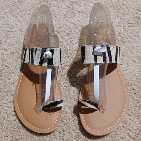 BEACH by MATISSE NEW Calf-Hair Toe Ring Sandals - Picture 2 of 8